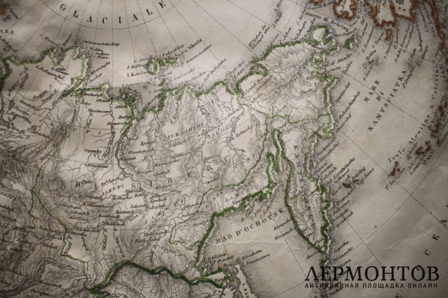 Карта. Российская империя в Европе, Азии и Америке. 1860г. Чивелли. 