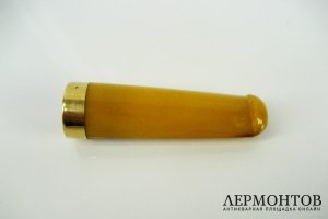 Мундштук. Золото 585 пробы, янтарь. Европа.
