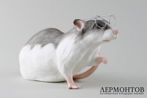 Статуэтка Крыса. Авторский фарфор.  Marlene Kretzschmar, Германия, начало 21 в.