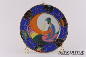 Агитационная тарелка в честь III Конгресса Коминтерна. Керфак ВХУТЕМАС, 1921.