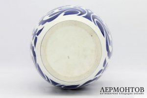 Большая ваза Орнамент. Фарфор, роспись. СССР, ЛФЗ, 1950 - 60е гг.