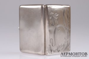Портсигар art nouveau. Серебро 84. Россия