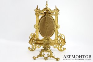 Большое настольное зеркало Триумф любви. Бронза. 19 век.