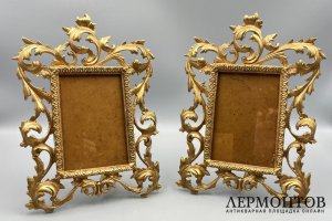 Рамки для фотографий в стиле Модерн. Франция, перв. треть 20 в. Бронза.