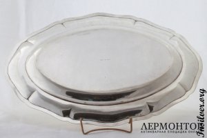 Блюдо овальное. Серебро 875. Швейцария