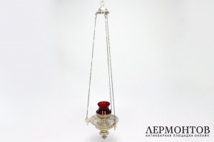 Массивная лампада, русский стиль. Серебро 84 пробы. Россия, 1870 г.