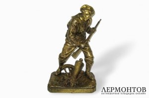 Кабинетная бронза. Морской пехотинец. Франция, вторая половина XIX века.