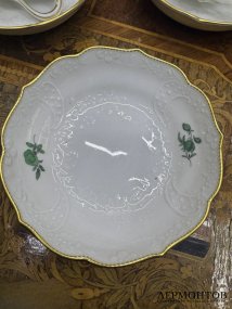 Чайный сервиз на 6 персон с букетами цветов. Фарфор, Meissen, Германия, 20 в.