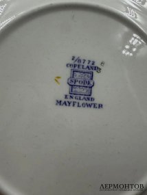 Чайная пара «Mayflower». Фаянс, роспись, Copeland Spode, Англия, 1920–1940 годы