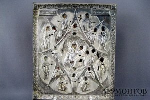Неопалимая Купина. Дерево, темпера, серебро 84, Россия, Москва, 1820 год.