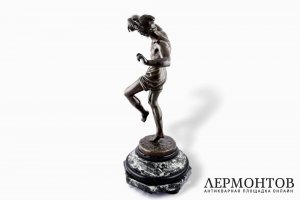 Скульптура Танцор. Бронза, патинирование, мрамор. Европа, XIX в.