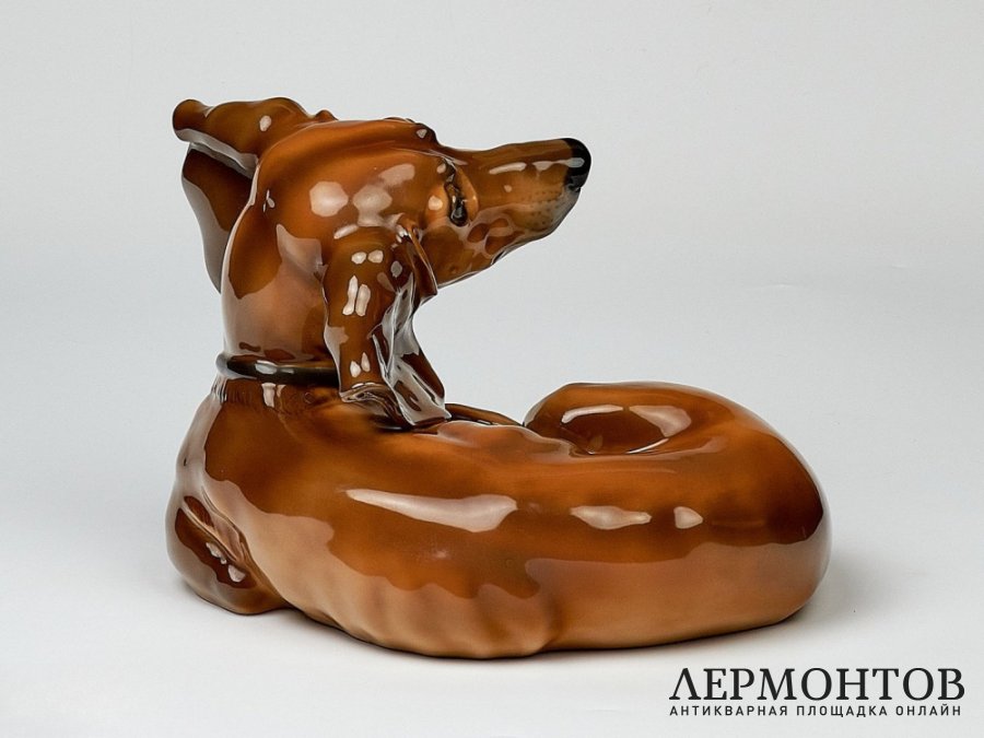 Статуэтка «Такса». Фарфор, Rosenthal, Германия, 1955 год