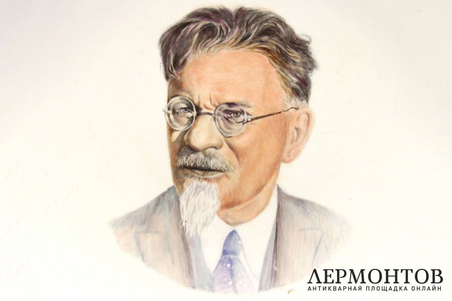 Блюдо М.И. Калинин. СССР, Дулево, 1937. Роспись, фарфор. Худ. Н. Бордюков. 