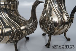 Сервиз. Серебро 950 пробы. Франция, мастерская Cardeilhac, XIX век.