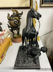 Скульптура «Упавший всадник». Чугун, Кусинский завод, СССР, 1970–1989 годы