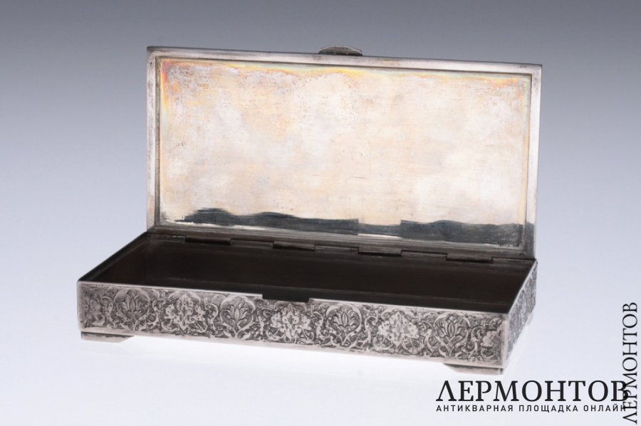 Шкатулка. Серебро 84. Эмаль. Иран