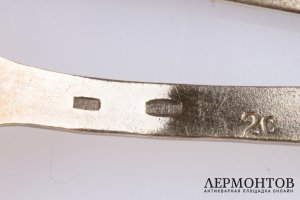 Набор чайных ложек. Серебро 875. СССР
