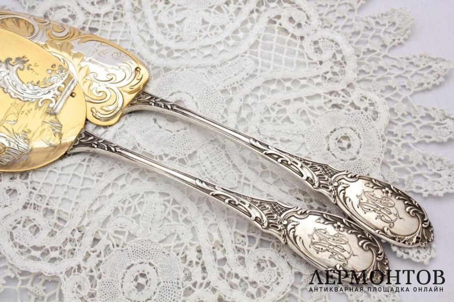 Сервировочный набор Tallois & Mayence. Серебро 950. Франция
