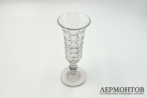 Фужер флейта шампанка. Россия, фабрика Мальцовых, 1840-1850-е гг.  Стекло.