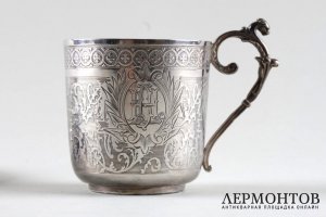 Кофейная пара в стиле ампир. Paillard Freres. Серебро 950 пробы. Франция