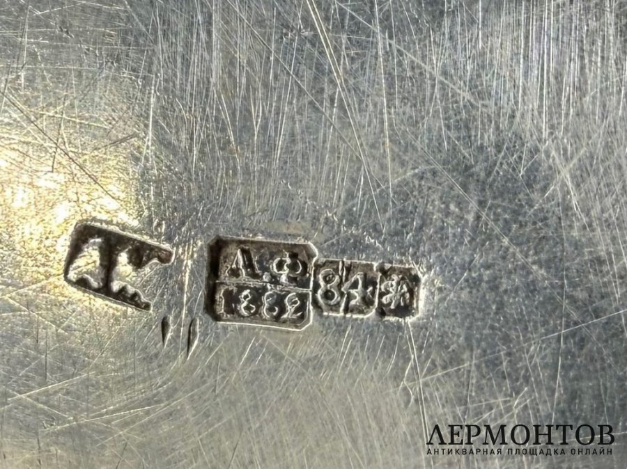 Сервиз в Неорусском стиль. Россия, 1882 год. Серебро 84 пробы, кость.