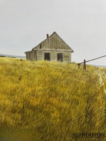 Картина «The flying of grey…». Холст, масло, А. Б. Елагин, Россия, 2008 год