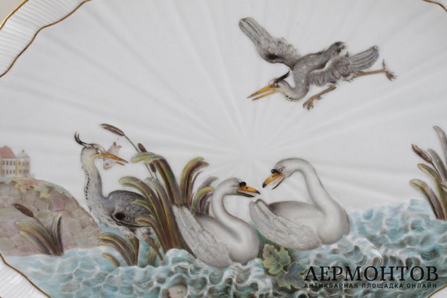 Фарфоровый сервиз - солитер. Мануфактура MEISSEN. Германия, кон. XIX в.