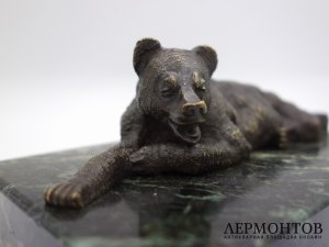 Скульптура Лежащий медведь. Россия, частный бронзолитейный завод, 2 половина 19 в.