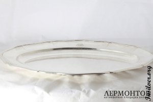 Блюдо овальное. Серебро 875. Швейцария