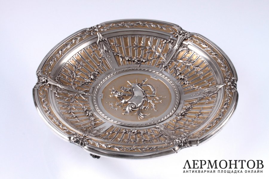 Блюдо в стиле Empire. Серебро 950. Франция