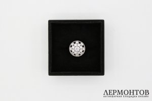 Кольцо с бриллиантами малинка. Современное изделие. Золото 750 пробы. 