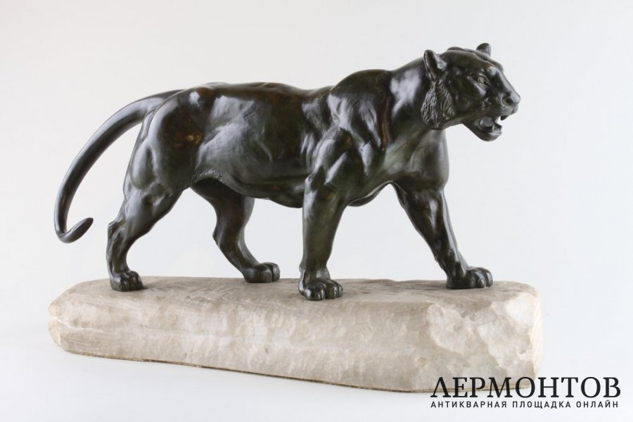 Скульптура Тигр. Франция, Париж, автор модели A.-L. Barye, 2 пол. 19 в. Бронза.