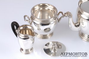 Чайно-кофейный сервиз Henin et Cie. Серебро 950. Франция
