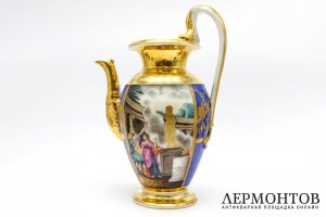 Чайный сервиз. Россия, завод Сафронова, 1830-40е гг. Фарфор, роспись.