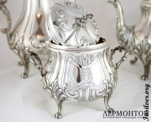 Чайно-кофейный сервиз Gross . Серебро 950. Франция