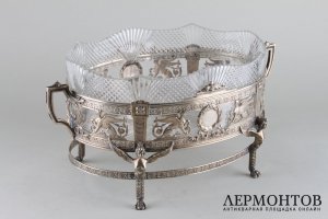 Ваза для фруктов в классическом стиле. Серебро 800 пробы. Германия, Posen.