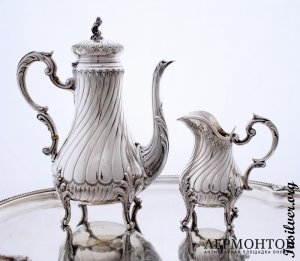 Сервиз Gross. Серебро 950. Франция