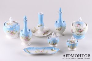 Парфюмерный набор. Гарднер. Фарфор, роспись. 2-я половина XIX в. Россия