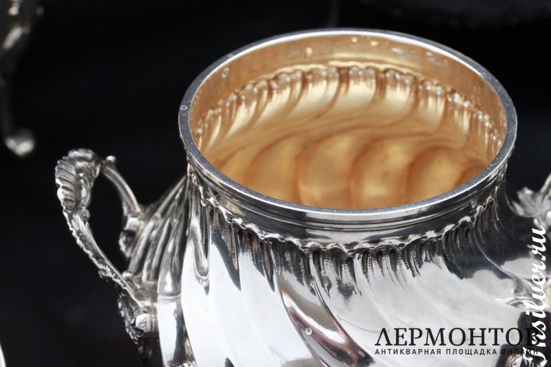 Чайно-кофейный сервиз Leon LAPAR. Серебро 950. Франция