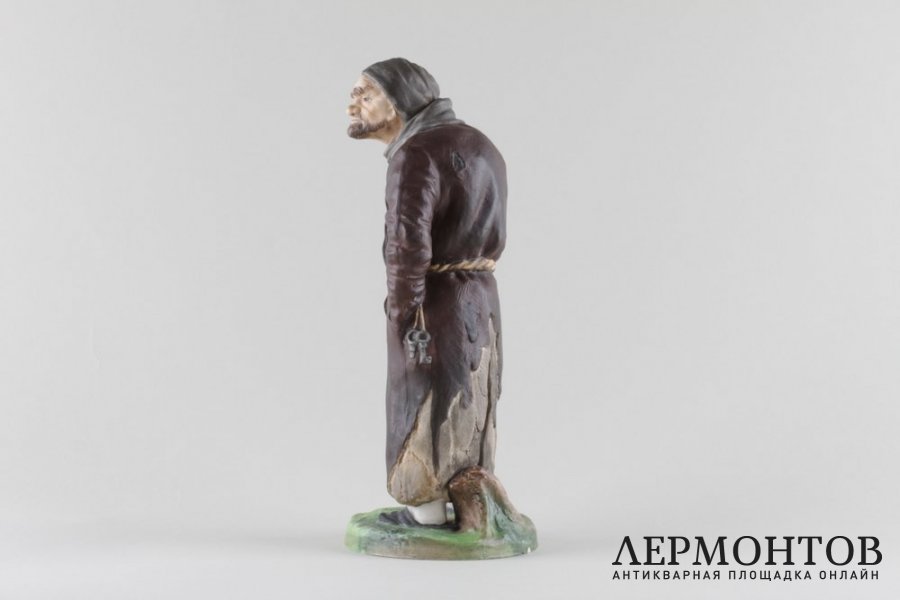 Статуэтка Плюшкин. Россия, завод Ф. Гарднера, 1870-1880-е гг. Бисквит, роспись.