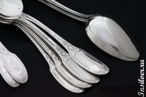 Столовый сервиз Puiforcat. Серебро 950 пробы. Франция