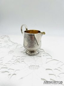 Сливочник в русском стиле. Серебро 84 пробы, М. Голощапов, Россия, 1886 год