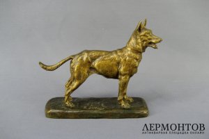 Овчарка. Бронза. Западная Европа. Автор модели J. Silliers. Рубеж XIX-ХХ веков.