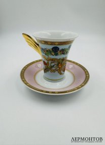 Чайная пара «Le Jardin des Papillons», форма Ikarus. Фарфор, Rosenthal, Versace