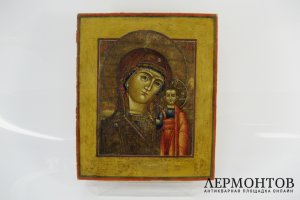 Икона. Образ Пресвятой Богородицы. Дерево, темпера. Россия, XIX век. 