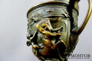 Декоративные парные вазы. Бронза, мрамор. Франция, XIX век. 