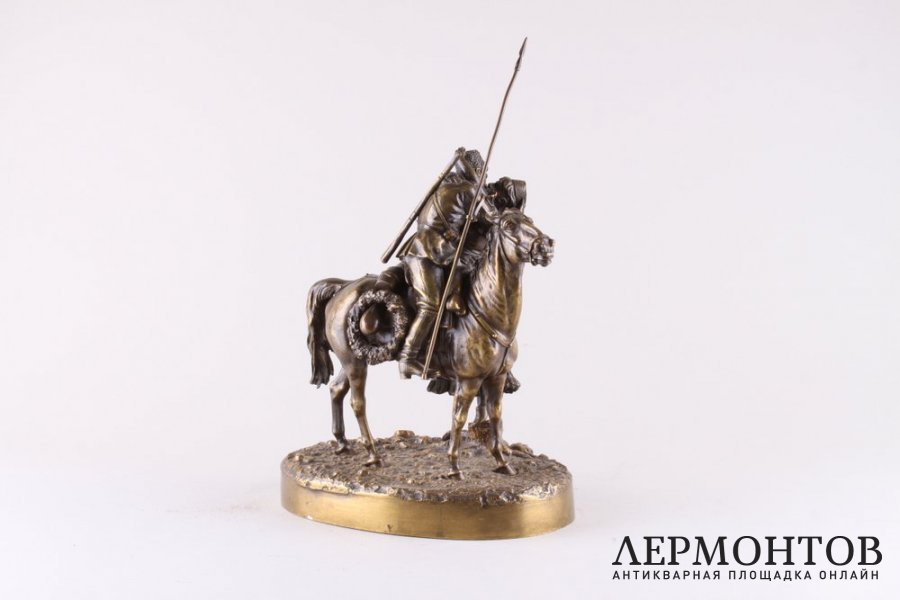 Скульптура Прощание казака с казачкой. Бронза. Россия,1880 гг, По модели Грачева.