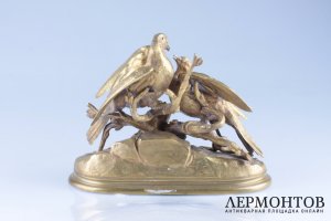 Скульптура Птицы. Франция, Париж, авт. мод. J.Moigniez, кон. 19- нач. 20 в. Бронза. 