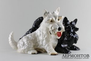 Фигурка Скотчтерьеры. Фарфор. Goebel. Германия. Вторая половина XX в.