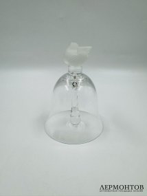 Колокольчик с птенцом. Хрусталь, Lalique, Франция, 2000-е годы